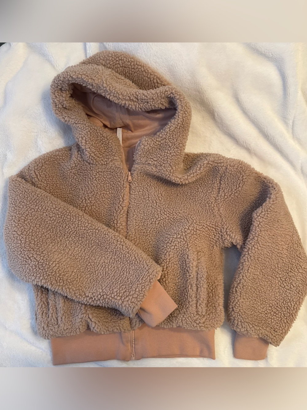 Fabletics Summit Sherpa Teddy Jacket Size M EUC